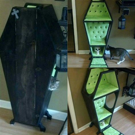 Deluxe cat bed coffin by From 4 to 1 Creations #catsdiybed | Goth home decor, Gothic home decor ...