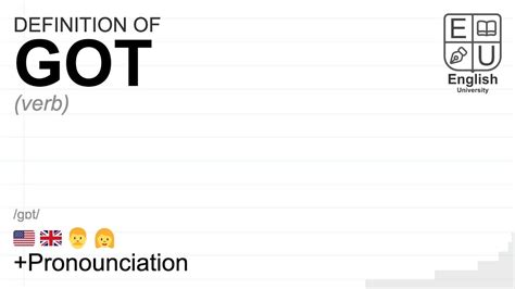 GOT meaning, definition & pronunciation | What is GOT? | How to say GOT - YouTube