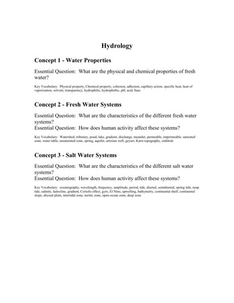 Hydrology