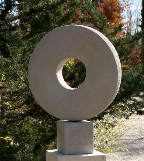 John Reeves - Portal, limestone sculpture, abstract, circle, John Reeves, abstract, For Sale at ...