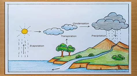 Draw Water Cycle and Label Elegant How to Draw Water Cycle Of A School ...