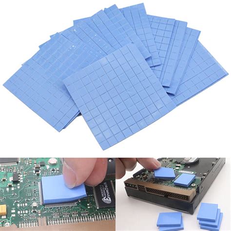 Ministar 100Pcs 10*10*0.5mm Thermal Pad GPU CPU Heatsink Cooling ...