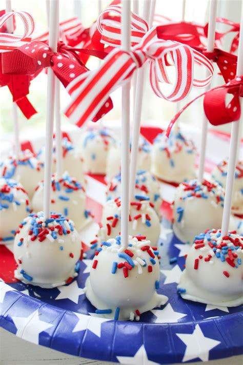 4th of July Cake Pops • Collectively Carolina | 4th of july cake, Fourth of july cakes ...