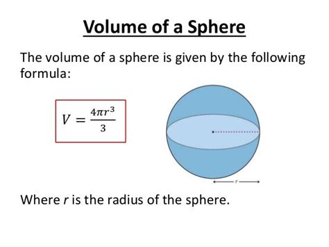 Volume of a sphere