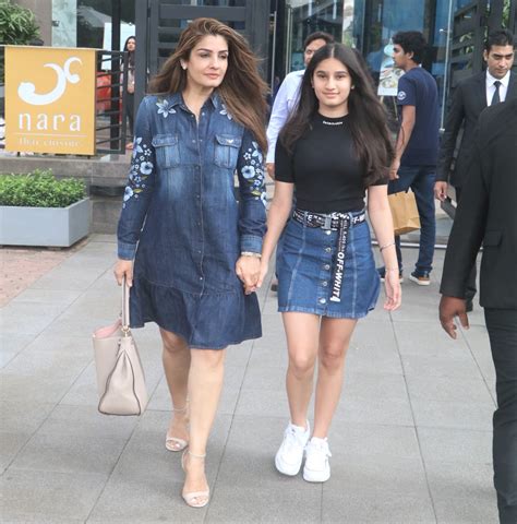 Raveena Tandon and Her Daughter Rasha Twin in Denim as they Step Out ...