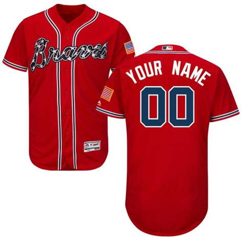 Youth Authentic Atlanta Braves Personalized Alternate Red Baseball Jersey | Atlanta braves