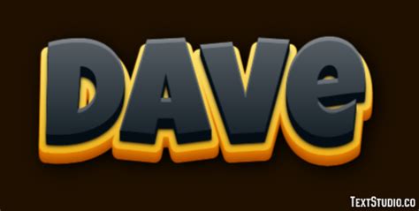 Dave Text Effect and Logo Design Name