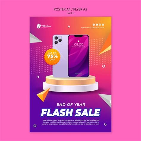 Premium PSD | Sales discount poster template