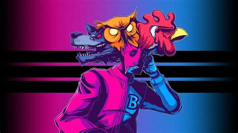 Hotline Miami Jacket Video Game Fanart Wolf Neon Retro 80s Mask Car ...