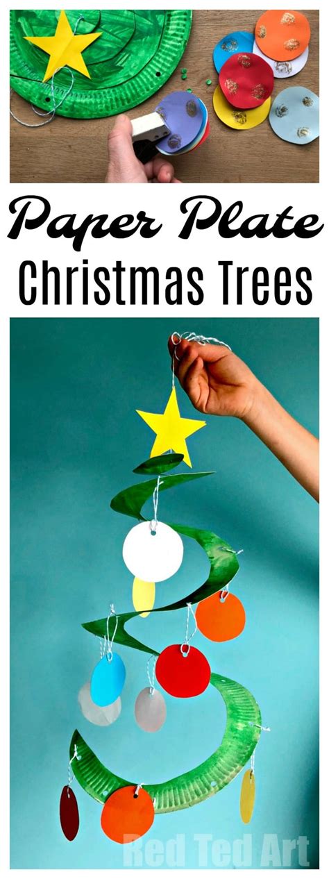 Paper Plate Christmas Tree Whirligig for Kids of all ages! - Red Ted Art - Kids Crafts