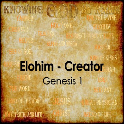 Elohim – Creator — Evergreen Bible Church