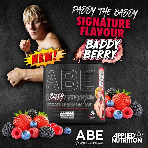 Applied Nutrition ABE Pre Workout 315g NEW Paddy "The Baddy" Berry ...