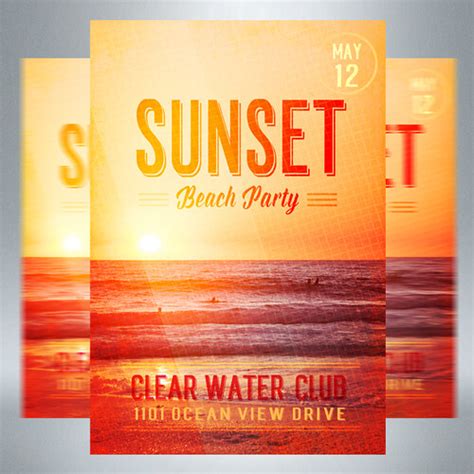 Free Sunset Flyer | 100% Free Flyer for any use! Commercial … | Flickr