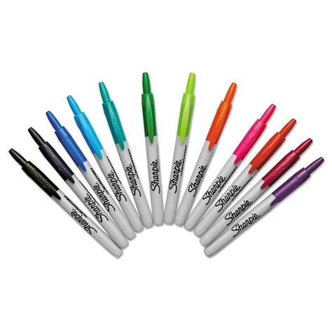 Sharpie - Retractable Permanent Markers, Fine Point, Assorted - 12 per Pack - Walmart.com