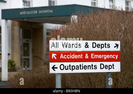 entrance to the NHS mid ulster hospital at magherafelt northern ireland ...