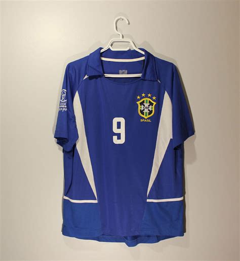 Brazil 2002 World Cup Away Futebol Jersey [Free Shipping]