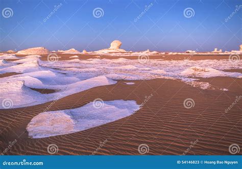 Sunrise at White Desert, Egypt Stock Image - Image of mushroom, located ...