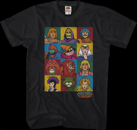 Masters Of The Universe Characters Shirt: 12 MOTU Characters, 1 Shirt