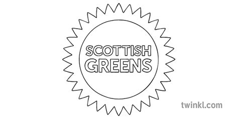 scottish green party logo wakuda ndi woyera Illustration - Twinkl