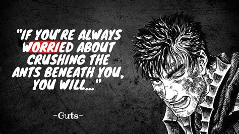 Best No Pain No Gain Quotes By Guts - Anime Quotes With Voice - YouTube