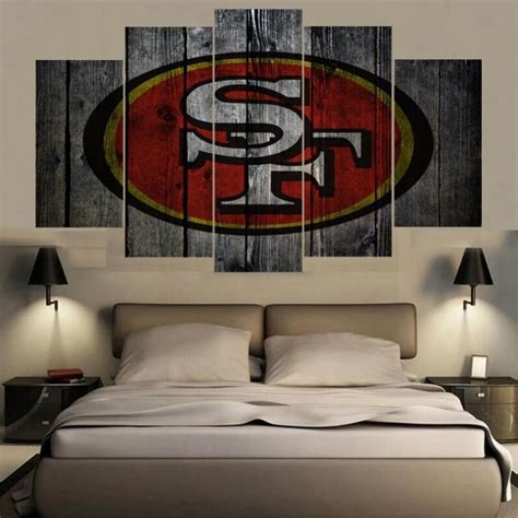 San Francisco 49ers Logo Poster 1 Football – 5 Panel Canvas Art Wall Decor – Canvas Storm