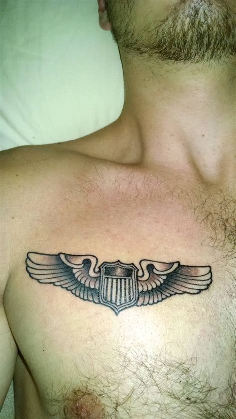 A simple one: Pilot Wings, courtesy of Roger at Bomber Crew Tattoo ...