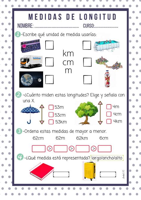 Actividad interactiva de Medidas de longitud para 2º de primaria. Puedes hacer los ejercicios ...