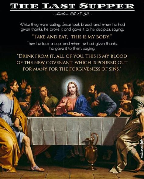 The Last Supper | Maundy thursday quotes, Bible verse pictures, Last supper