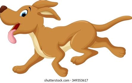 Perro feliz corriendo: vector de stock (libre de regalías) 349353617 | Shutterstock