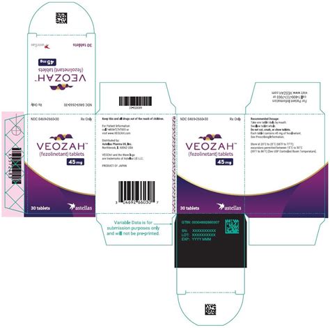 VEOZAH- fezolinetant tablet, film coated