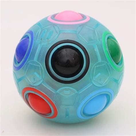 Fun Creative Spherical Speed Rainbow Puzzles Ball Football Kids Educational Learning Puzzle Toys ...