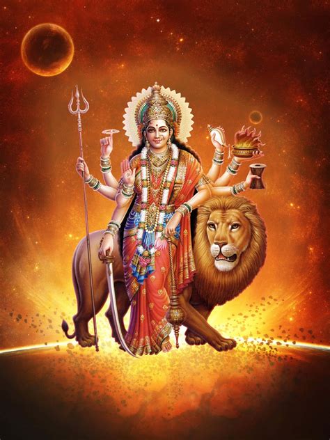 Download Durga Maa Dark Full Moon Picture | Wallpapers.com