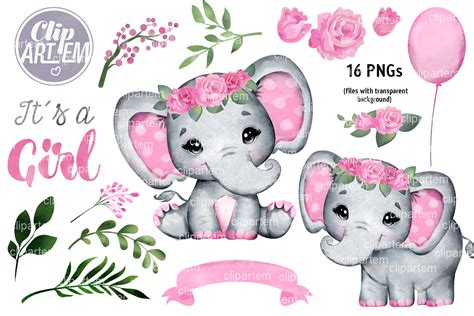 Baby Shower Elephant Graphic