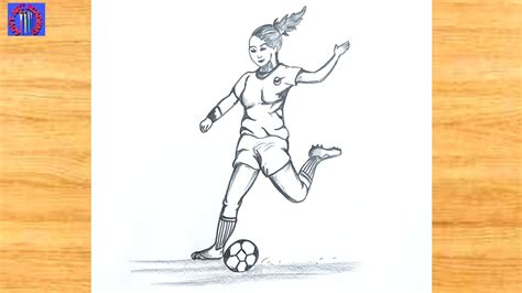 Girl Soccer Player Sketch