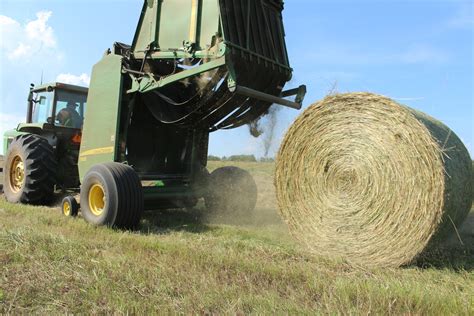 Farm Round Hay Bale Tractor Baler Free Stock Photo - Public Domain Pictures