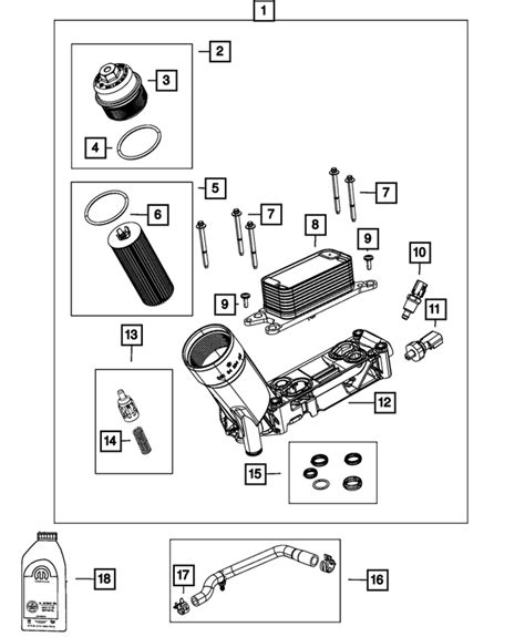 2011-2013 Mopar Engine Oil Filter Kit, Magneti Marelli 2AML00744A ...