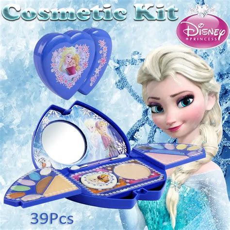 39Pcs Cosmetic Kit for Disney Frozen Series Makeup Set for Girls Practice Make Up Toy Ornaments ...