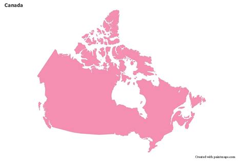 Sample Maps for Canada (pink,outline) Coulour, Map Maker, Outline, World Map, Vision Board ...