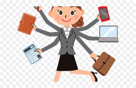 Free Clipart Busy Office Woman