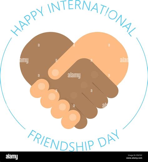 international handshake - friendship logo - Happy Friendship day vector ...