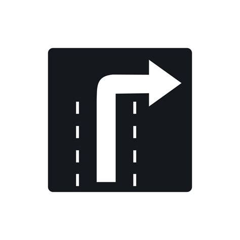 Turn right traffic sign icon, simple style 14614552 Vector Art at Vecteezy