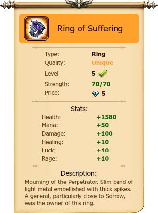 Ring of Suffering | The Heavens Wikia | Fandom