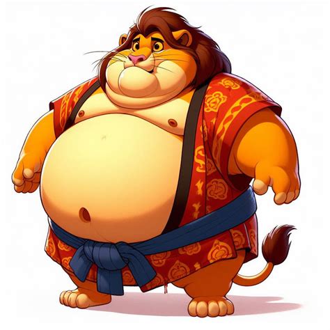 Fat Simba from The Lion King as a Sumo Wrestler by PenguinDareangel12 on DeviantArt