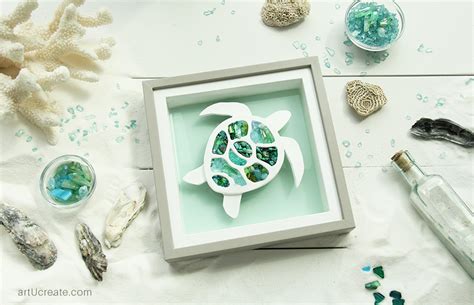 DIY Sea Turtle Beach Wall Art - art u create