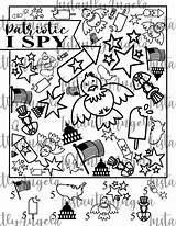 Printable I Spy Coloring Page Patriotic Fourth Of July Memorial Day  sketch template