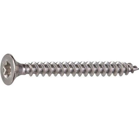 Vis à bois inox A4 filetage total, tête fraisée TX - Ø 4 mm - 50 mm - Boîte de 25 pièces ...