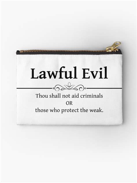 "Lawful Evil DND 5e RPG Alignment Role Playing" Studio Pouches by ...