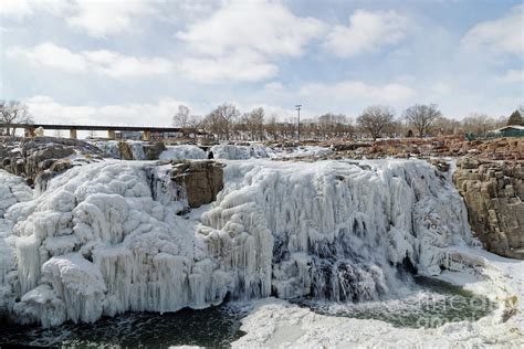 Falls Park in Sioux Falls in Winter Photograph by Natural Focal Point ...