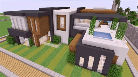 Black Concrete House Minecraft How to build a small modern house tutorial 18 in this minecraft ...