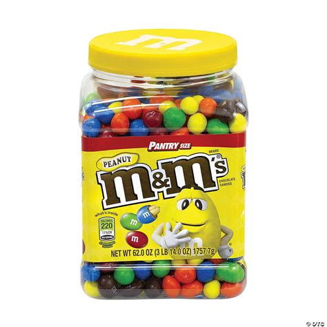 M&M's Milk Chocolate Peanut Candies Jar, 62 Oz Oriental Trading ...